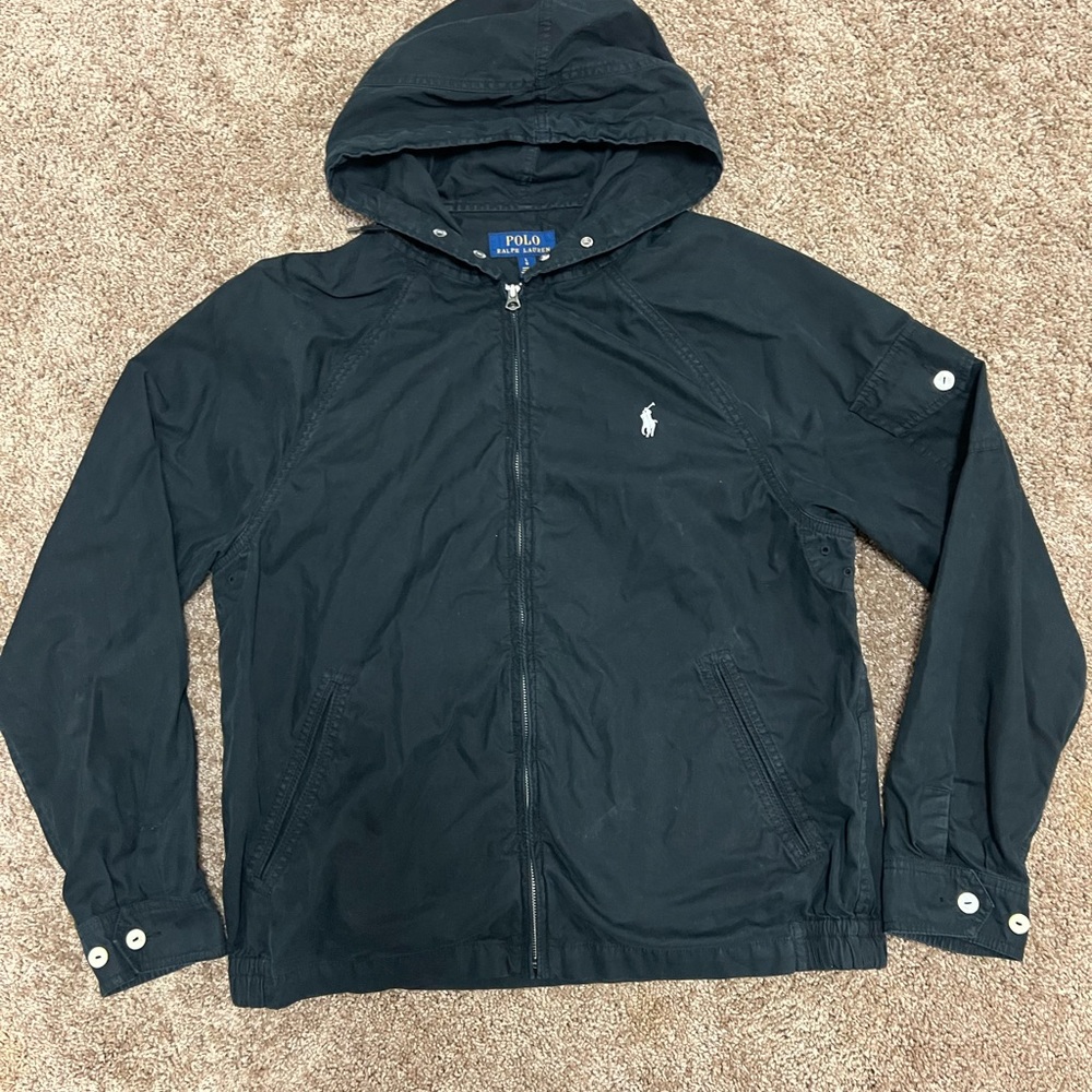 Polo by Ralph Lauren Navy Hooded Windbreaker